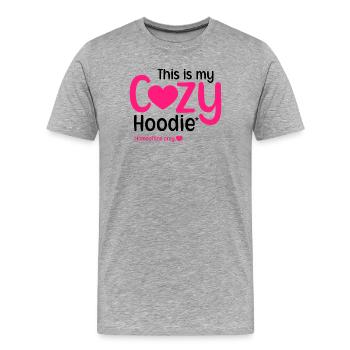 Cozy hoodie - Männer Premium Bio T-Shirt - Grau meliert - Vorne - Damien (186cm)