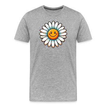 Pâquerette - T-shirt bio Premium Homme - gris chiné - Devant - Damien (186cm)