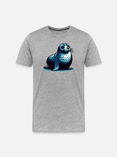 Phoque - T-shirt bio Premium Homme - gris chiné