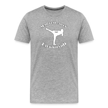 Taekwondo - Men's Premium Organic T-Shirt - heather grey - Front - Damien (186cm)