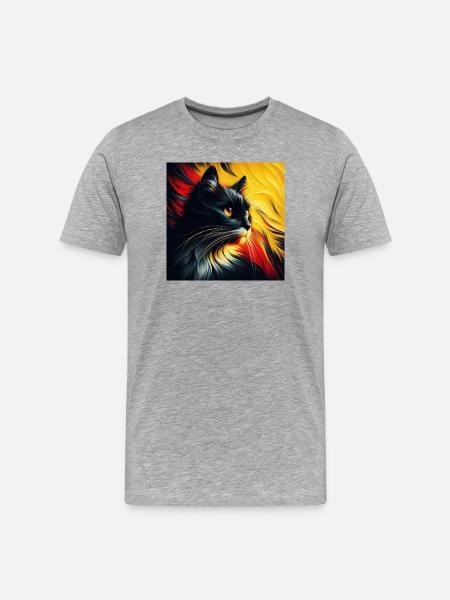 Cat 2 1 - Men's Premium Organic T-Shirt - heather grey