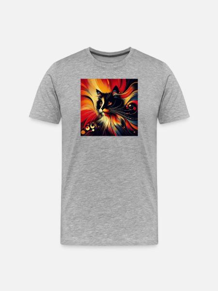 Cat 2 2 - Men's Premium Organic T-Shirt - heather grey