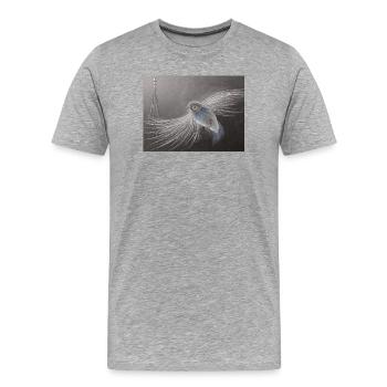 Fabuleux art d’oiseau au plumage brillant - T-shirt bio Premium Homme - gris chiné - Devant - Damien (186cm)