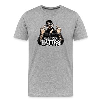 Cool Gangsters - T-shirt bio Premium Homme - gris chiné - Devant - Damien (186cm)