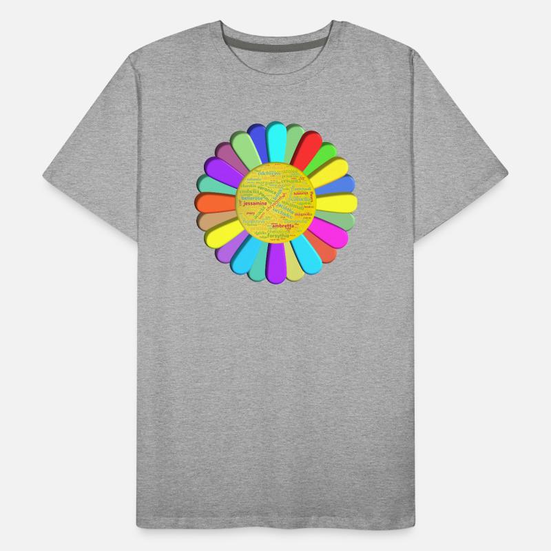 fleur multicouleurs T-shirt bio Premium Homme