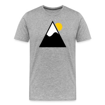 SKI. SKI. RACKET. SNOW. SNOWBOARDING - Men's Premium Organic T-Shirt - heather grey - Front - Damien (186cm)