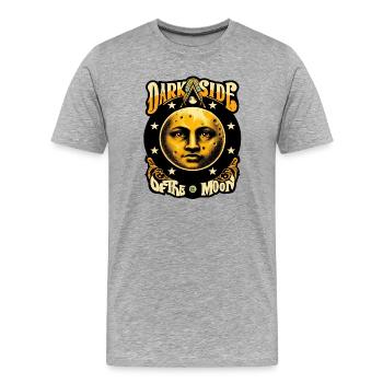 dark side of the moon face - Men's Premium Organic T-Shirt - heather grey - Front - Damien (186cm)