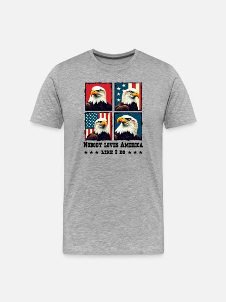 Bald eagle - Men's Premium Organic T-Shirt - heather grey