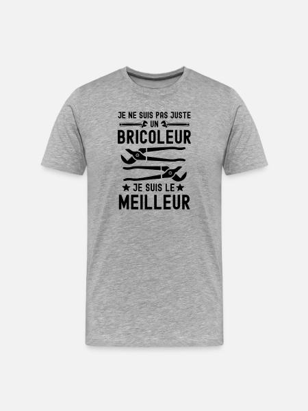 Meilleur bricoleur - T-shirt bio Premium Homme - gris chiné
