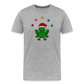 anniversaire. anniversaire décennie. humour. drôle - T-shirt bio Premium Homme - gris chiné - Devant - Damien (186cm)