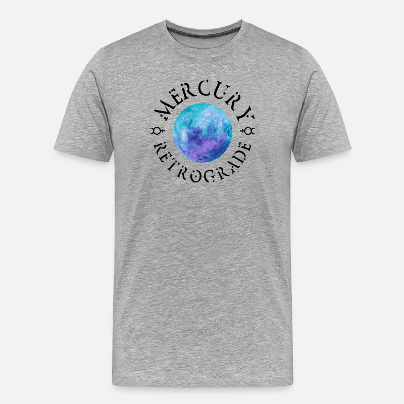 Mercury Retrograde - Männer Premium Bio T-Shirt - Grau meliert