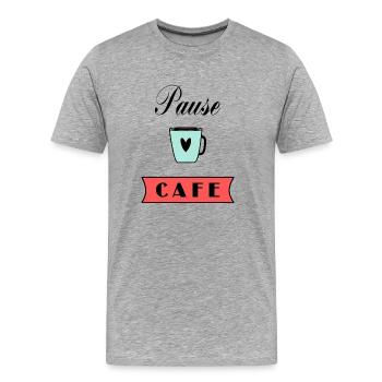 anniversaire. anniversaire décennie. humour. drôle - T-shirt bio Premium Homme - gris chiné - Devant - Damien (186cm)