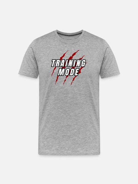 Training Mode - Men's Premium Organic T-Shirt - heather grey