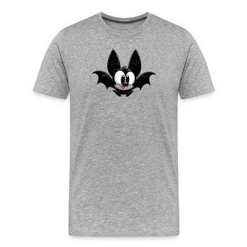 Chauve-souris - T-shirt bio Premium Homme - gris chiné - Devant - Damien (186cm)