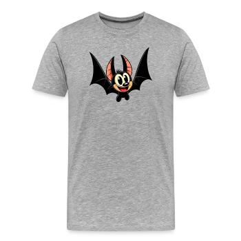 Chauve-souris - T-shirt bio Premium Homme - gris chiné - Devant - Damien (186cm)