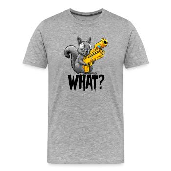 Pour tous les hors-la-loi des forêts - T-shirt bio Premium Homme - gris chiné - Devant - Damien (186cm)