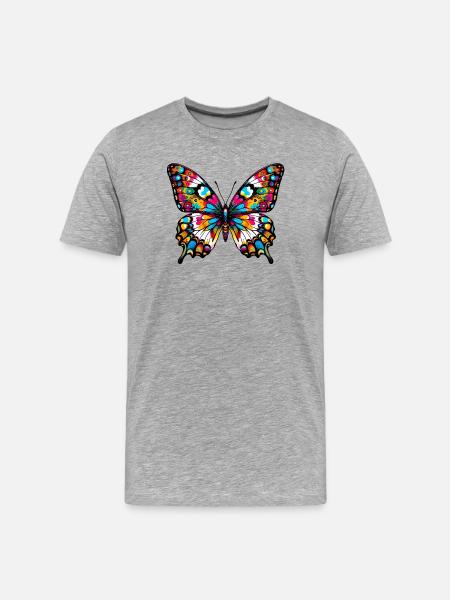 Papillon - T-shirt bio Premium Homme - gris chiné