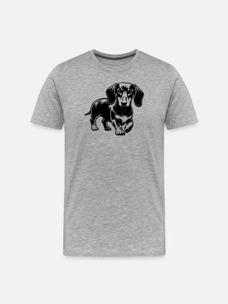 Teckel - T-shirt bio Premium Homme - gris chiné
