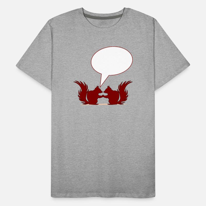 BEZIEHUNGSSPRÜCHE SELBST GESTALTEN EICHHÖRNCHEN Männer Premium Bio T-Shirt