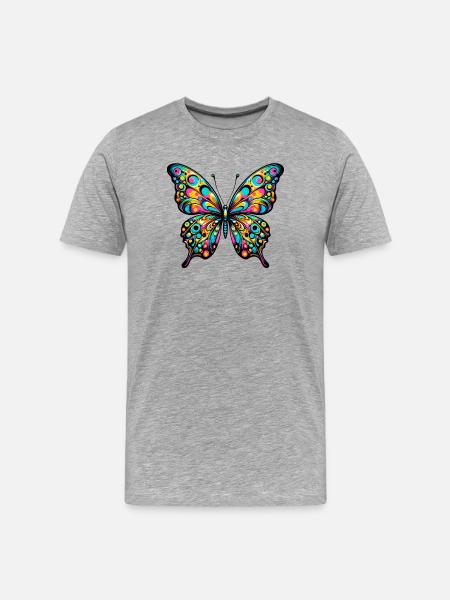 Butterfly - Men's Premium Organic T-Shirt - heather grey
