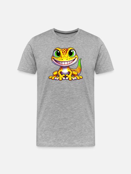 Gecko - T-shirt bio Premium Homme - gris chiné