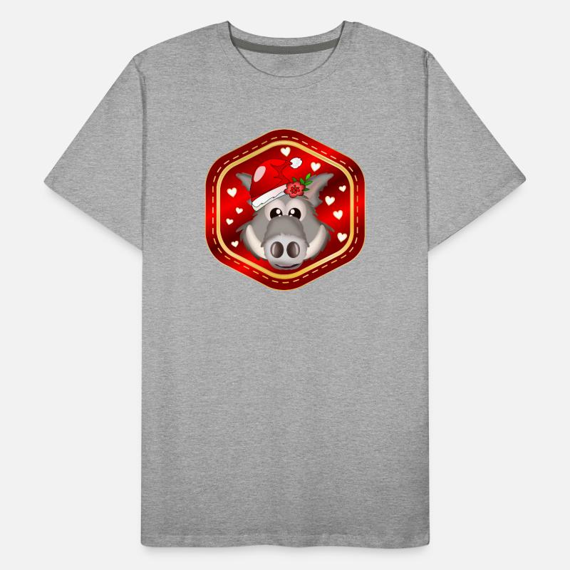 WEIHNACHTSGESCHENKE WILDSCHWEINE Männer Premium Bio T-Shirt