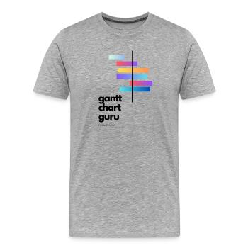 Project Management Life: Gantt Chart Guru - Men's Premium Organic T-Shirt - heather grey - Front - Damien (186cm)