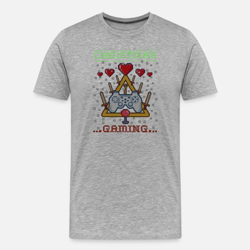 Weihnachten - Männer Premium Bio T-Shirt - Grau meliert