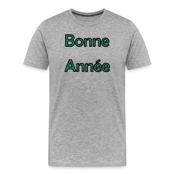 HAPPY NEW YEAR. NEW YEAR'S EVE. NEW YEAR - Men's Premium Organic T-Shirt - heather grey - Front - Damien (186cm)