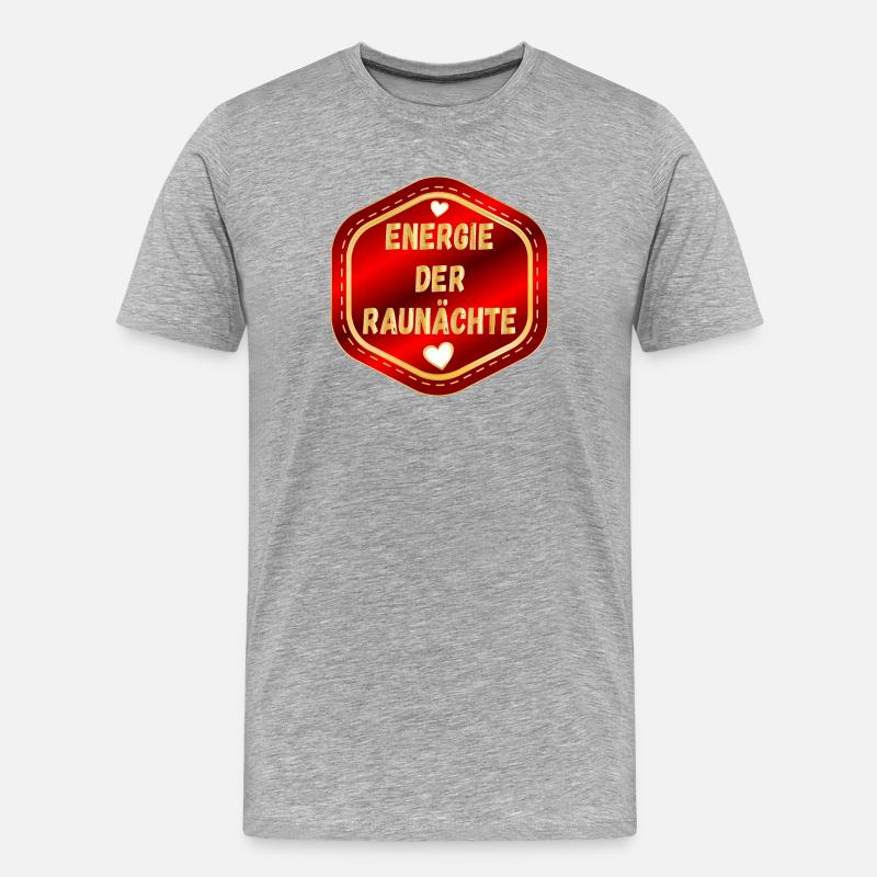 ENERGIE DER RAUNÄCHTE - Männer Premium Bio T-Shirt - Grau meliert