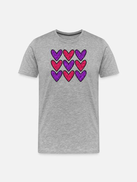 HEART. HAPPY BIRTHDAY. HAPPY BIRTHDAY - Men's Premium Organic T-Shirt - heather grey