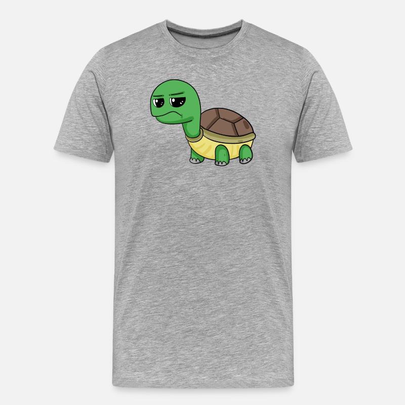 Schildkröte - Männer Premium Bio T-Shirt - Grau meliert
