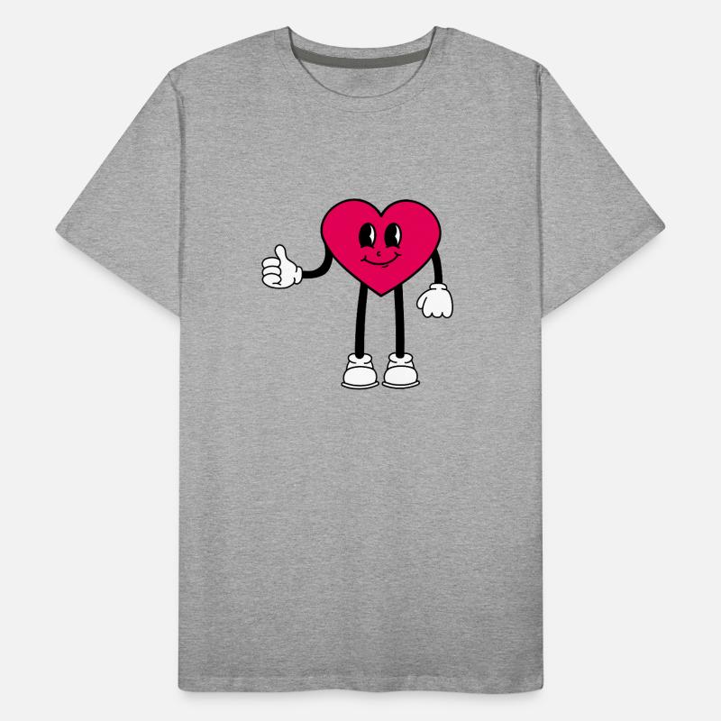 Cœur T-shirt bio Premium Homme