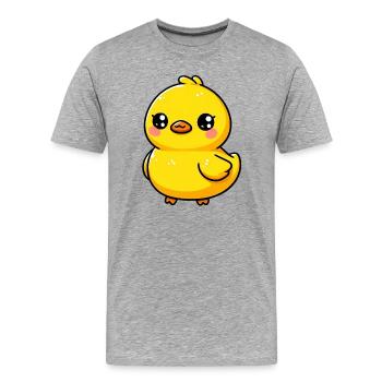 Caneton Canard Canard Canard - T-shirt bio Premium Homme - gris chiné - Devant - Damien (186cm)