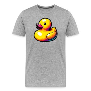 Caneton Canard Canard Canard - T-shirt bio Premium Homme - gris chiné - Devant - Damien (186cm)