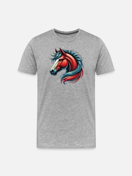 Cheval - T-shirt bio Premium Homme - gris chiné
