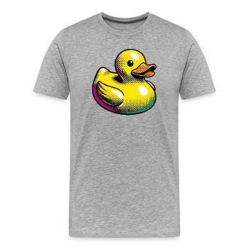 Caneton Canard Canard Canard - T-shirt bio Premium Homme - gris chiné - Devant - Damien (186cm)