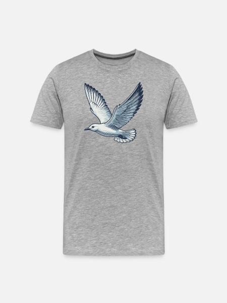 Mouette - T-shirt bio Premium Homme - gris chiné