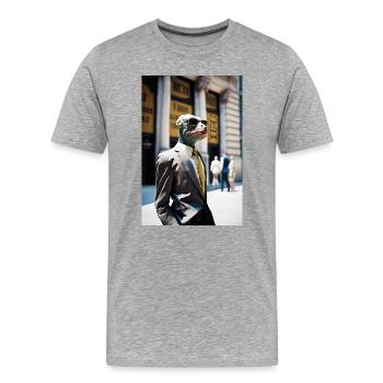 Anthropomorphic 05 - Men's Premium Organic T-Shirt - heather grey - Front - Damien (186cm)