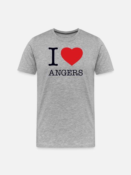 I LOVE ANGERS - Men's Premium Organic T-Shirt - heather grey