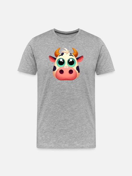Vache - T-shirt bio Premium Homme - gris chiné