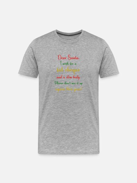 Dear Santa - Men's Premium Organic T-Shirt - heather grey
