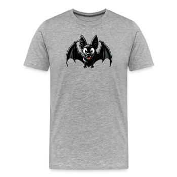 Chauve-souris - T-shirt bio Premium Homme - gris chiné - Devant - Damien (186cm)