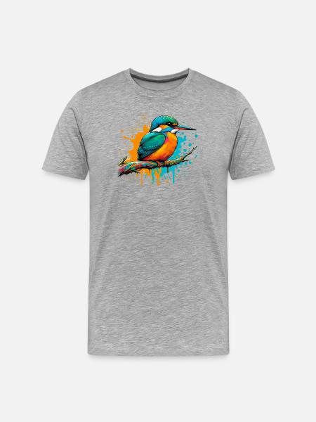 Martin-pêcheur - T-shirt bio Premium Homme - gris chiné