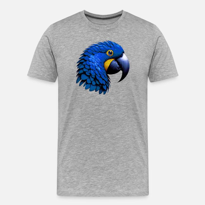 Papagei - Männer Premium Bio T-Shirt - Grau meliert