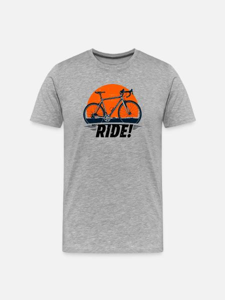 Sunset Bicycle Adventure Just Ride - Men's Premium Organic T-Shirt - heather grey