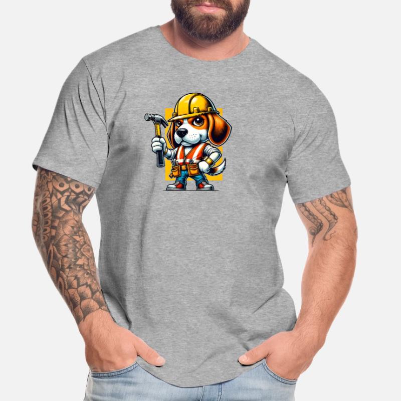 Beagle construction worker Men's Premium Organic T-Shirt