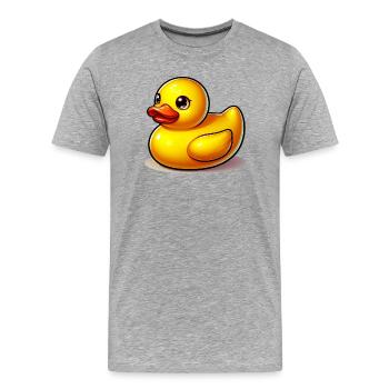 Caneton Canard Canard Canard - T-shirt bio Premium Homme - gris chiné - Devant - Damien (186cm)