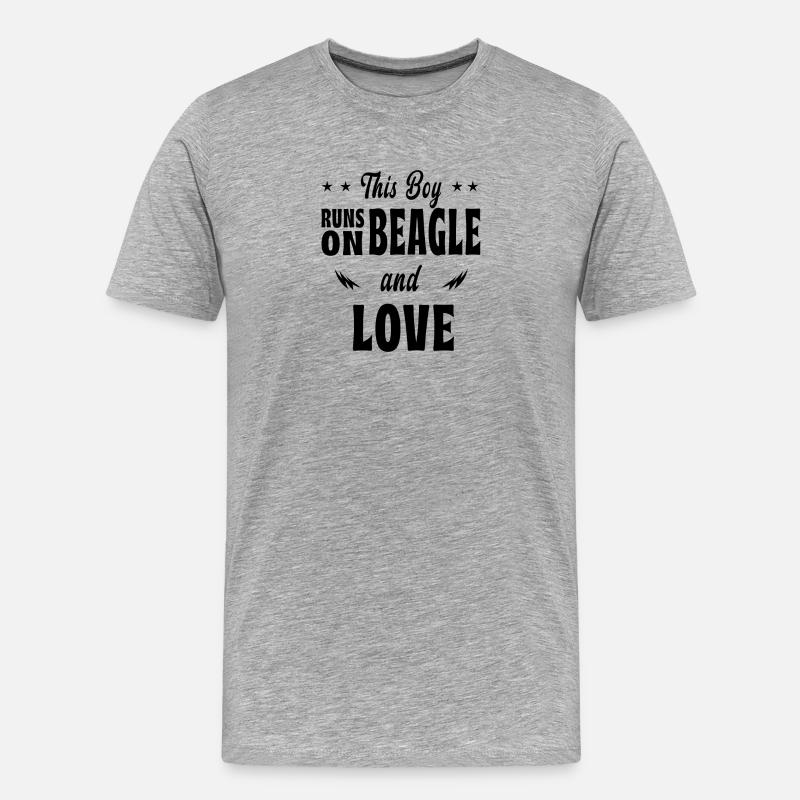 This boy beagle design - Men's Premium Organic T-Shirt - heather grey