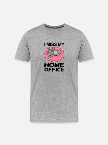Home Office Saying Funny - Men's Premium Organic T-Shirt - heather grey